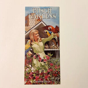 Vintage 1960s Busch Gardens Tampa Florida Wildlife Brochure Travel  Brochure